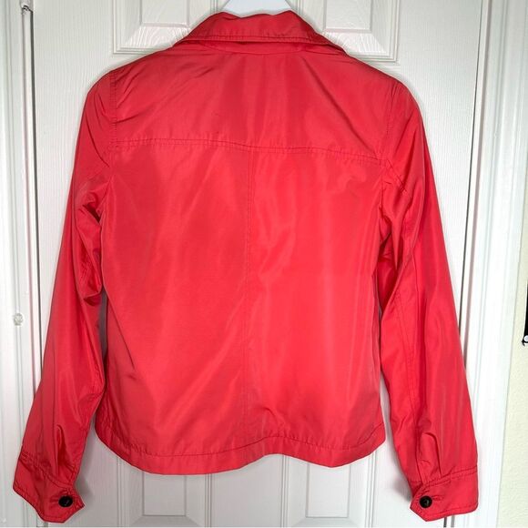 Banana Republic Women's Vibrant Cropped Utility Jacket in Fire Coral - Size XS - Picture 3 of 8